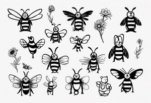 biene im still von der biene vom Film winnie pooh tattoo idea