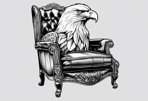 eagle in a recliner tattoo idea