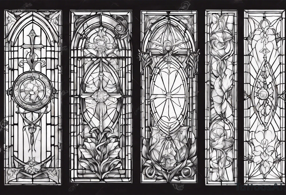 Stained glass window tattoo idea