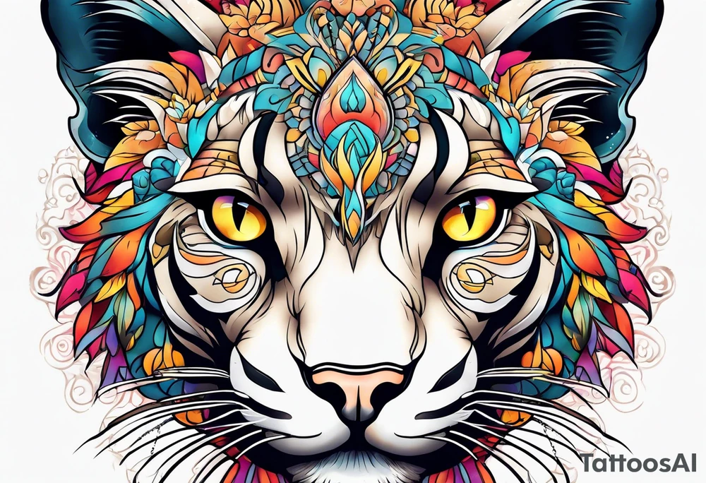 Third eye puma tattoo idea