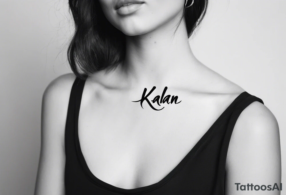 Name tattoo says kalan tattoo idea