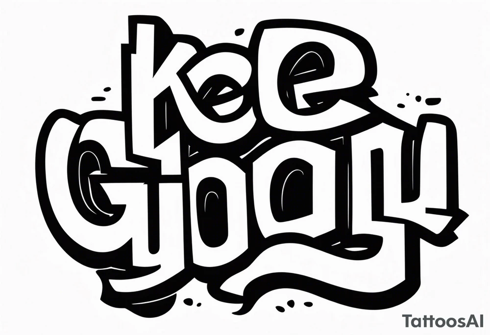text Keep Going tattoo idea