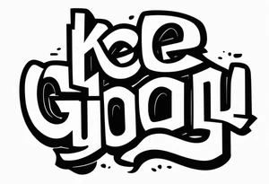 text Keep Going tattoo idea