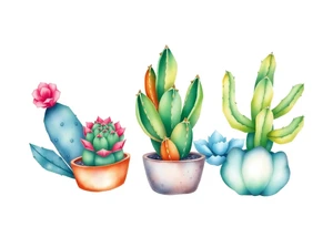Cute cacti tattoo idea
