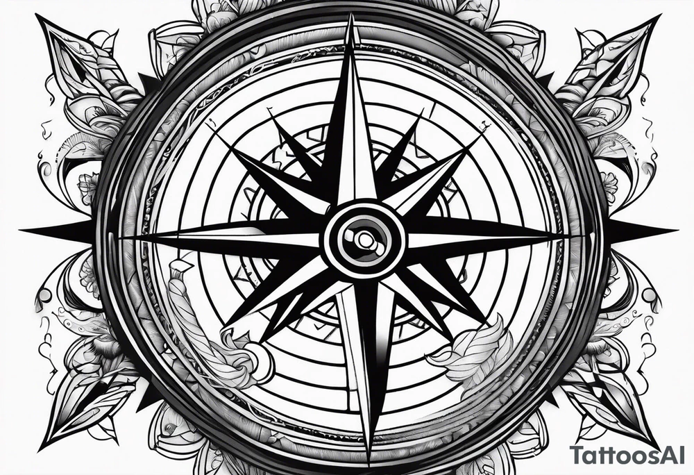 compass on a hand tattoo idea