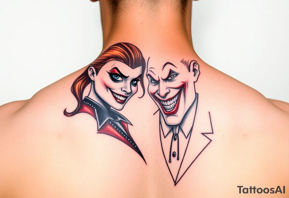 Harley quin and the joker tattoo idea
