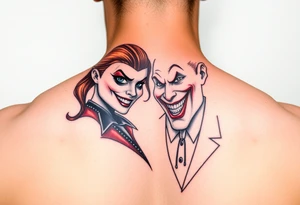 Harley quin and the joker tattoo idea
