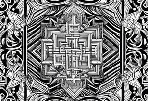 simple with asia, africa, europe tattoo idea