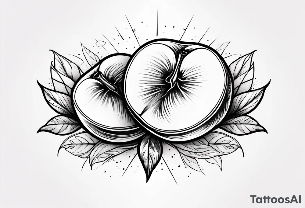 peach tattoo with sexual implications tattoo idea