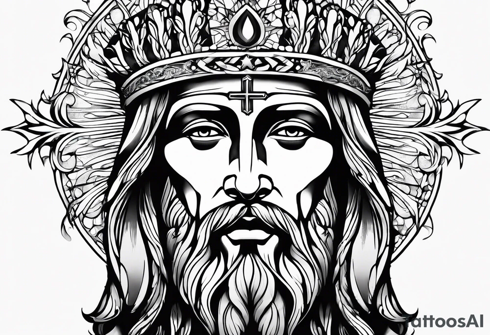 Religious faith Jesus mercy tattoo idea