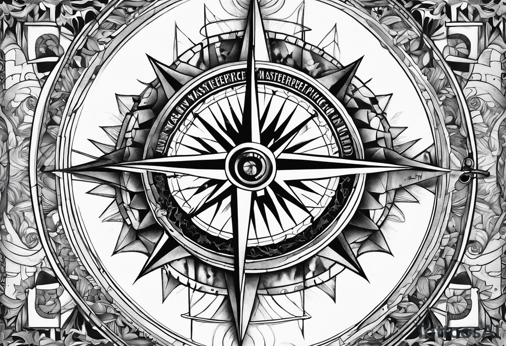 Military Compass broken tattoo idea