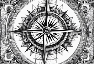 Military Compass broken tattoo idea