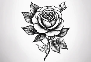 long stem rose tattoo idea