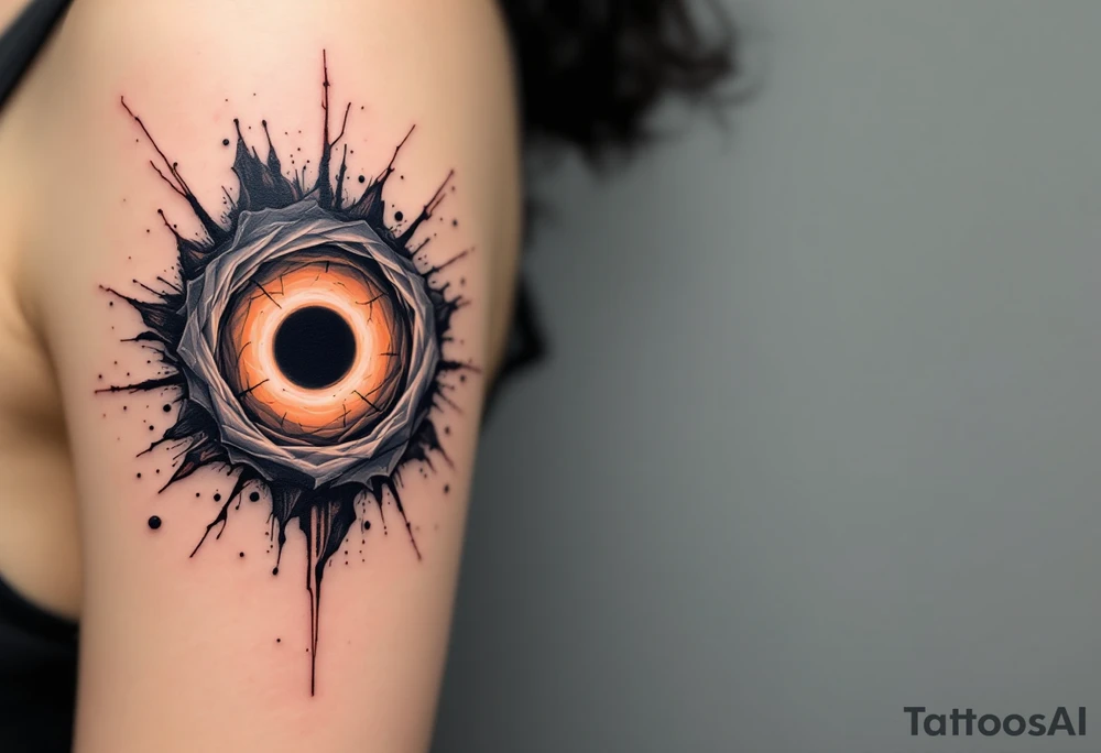 Black hole tattoo idea
