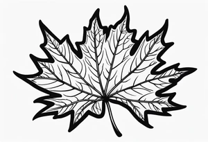 single maple leaf tattoo idea