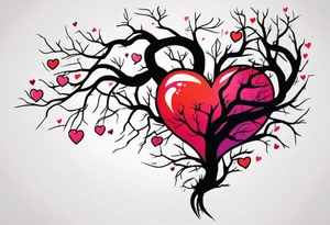 Heart with roots tattoo idea
