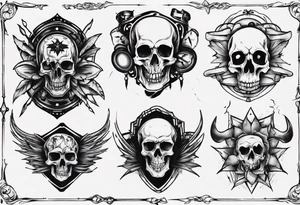 Sketches of black and black tattoo idea