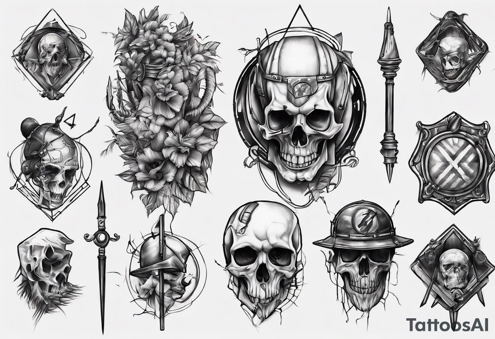 draw a linesmans butt-set tattoo idea