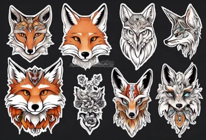 ein Tier aus Fuchs und Eule tattoo idea