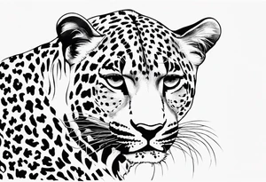 leopard print stripes tattoo idea