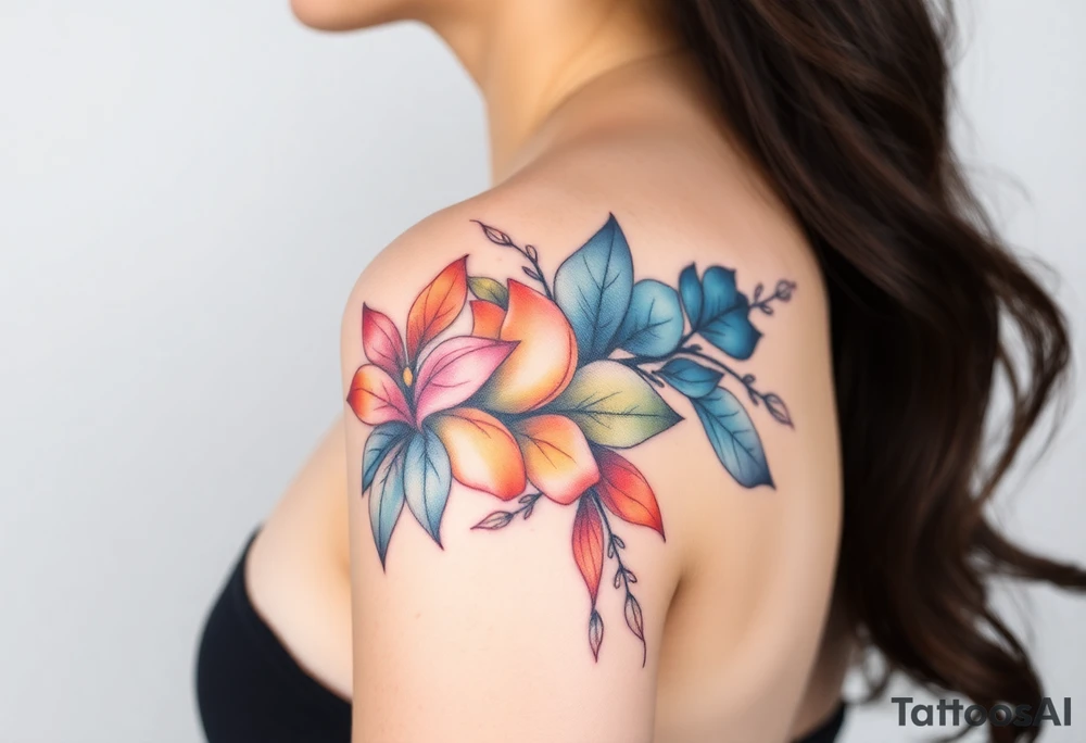 Desenhe uma tatuagem que simbolize força, liberdade e conexão com a multiplicidade da vida, incorporando elementos abstratos e fluidos, com linhas que sugiram movimento e transformação contínua. Evite clichês e busque um design original e significativo. tattoo idea