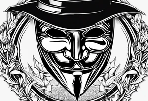 v for vendetta, mask only tattoo idea