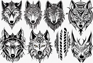 Wolf sleeve tattoo idea