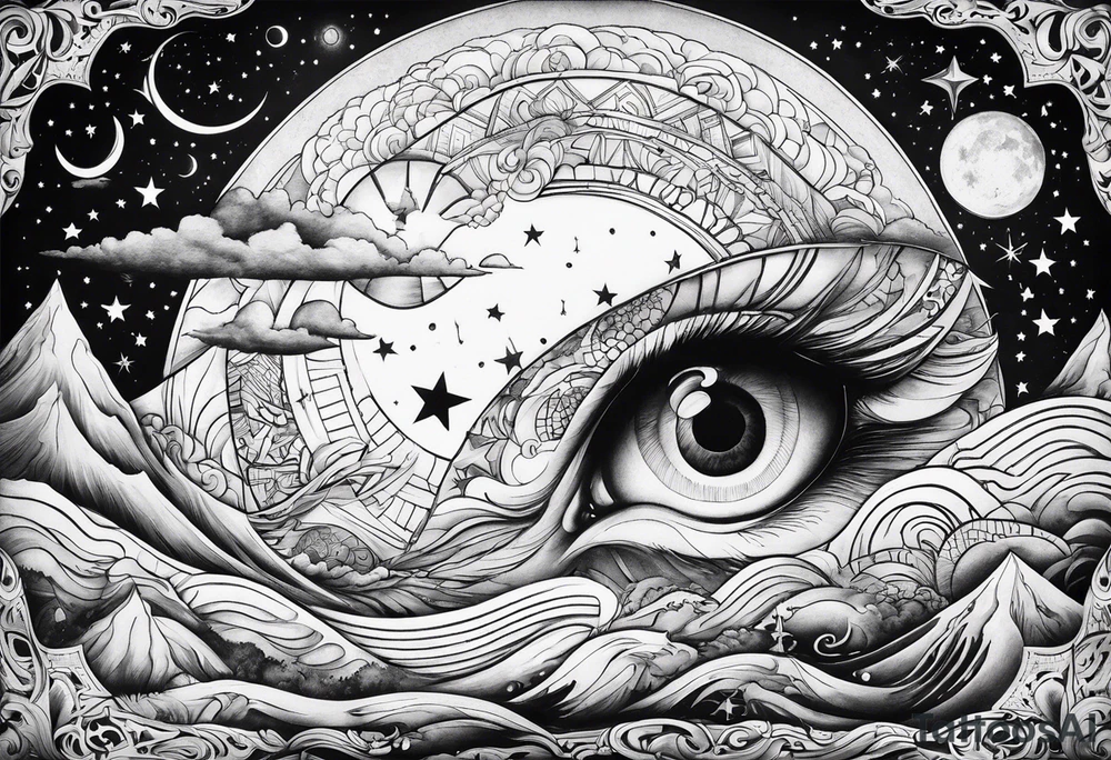 A star in the sky tattoo idea