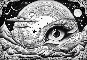 A star in the sky tattoo idea