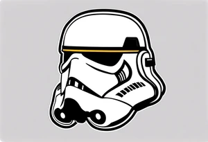 storm trooper helmet facing left tattoo idea