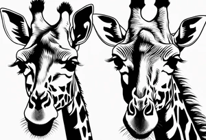giraffe tattoo idea
