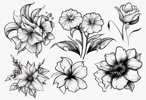 flowers and the date blow the flowers 12.08.05 tattoo idea