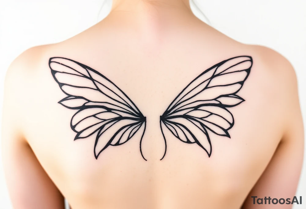 Dark fairy wings tattoo idea