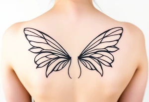 Dark fairy wings tattoo idea