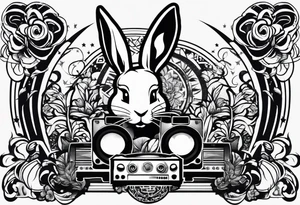 HIP HOP DJ BUNNY tattoo idea