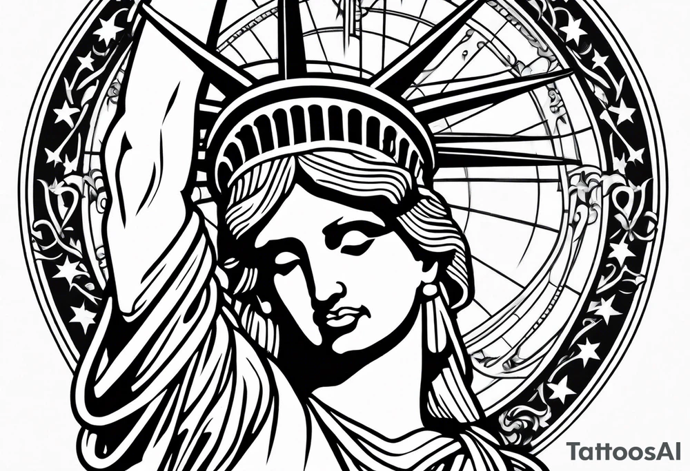 Statue of liberty tattoo idea
