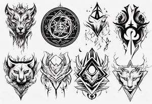 modern tattoo of 
 that represents strength, love and unity tattoo idea