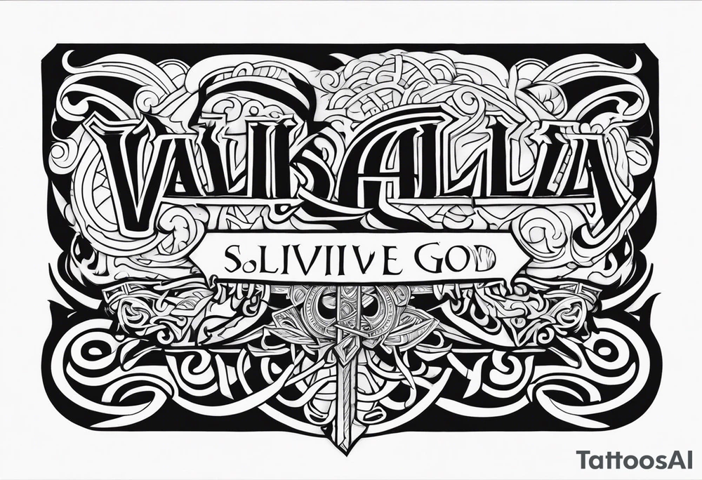 Valhalla viking gods tattoo idea