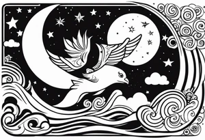 Sol e Lua tattoo idea