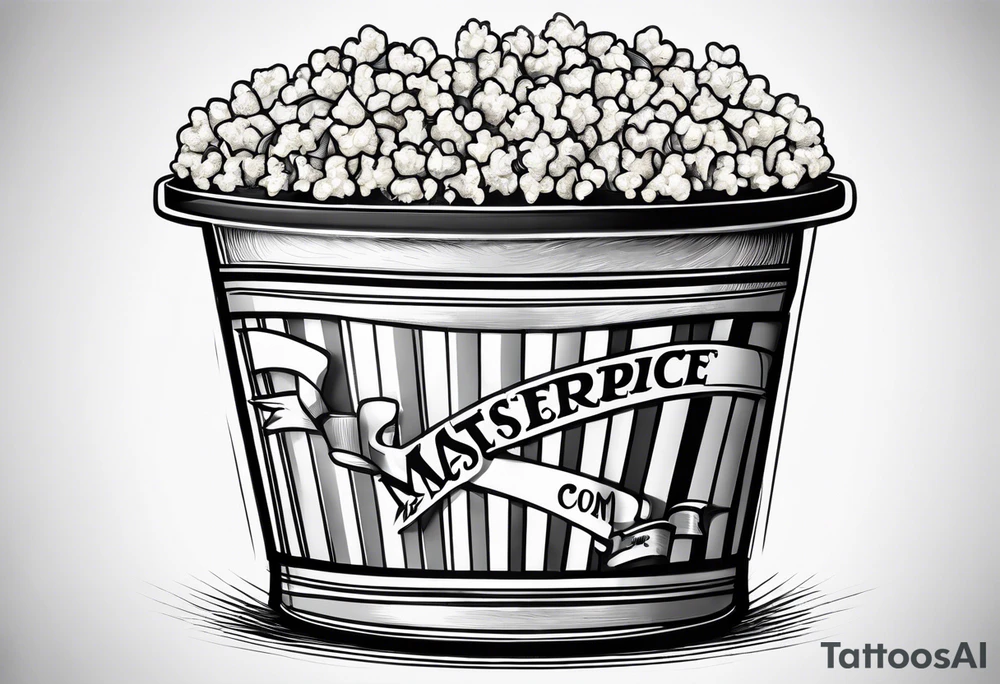 popcorn bucket tattoo idea