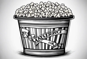 popcorn bucket tattoo idea