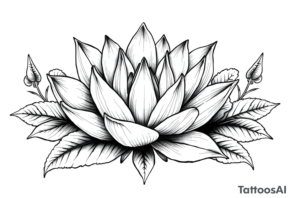 Water lily, earth, air, fire, water, tree, wiccan tattoo idea