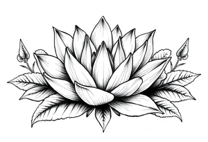 Water lily, earth, air, fire, water, tree, wiccan tattoo idea