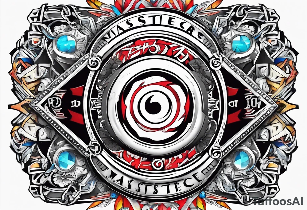 naruto headband with letters AR in the middle tattoo idea