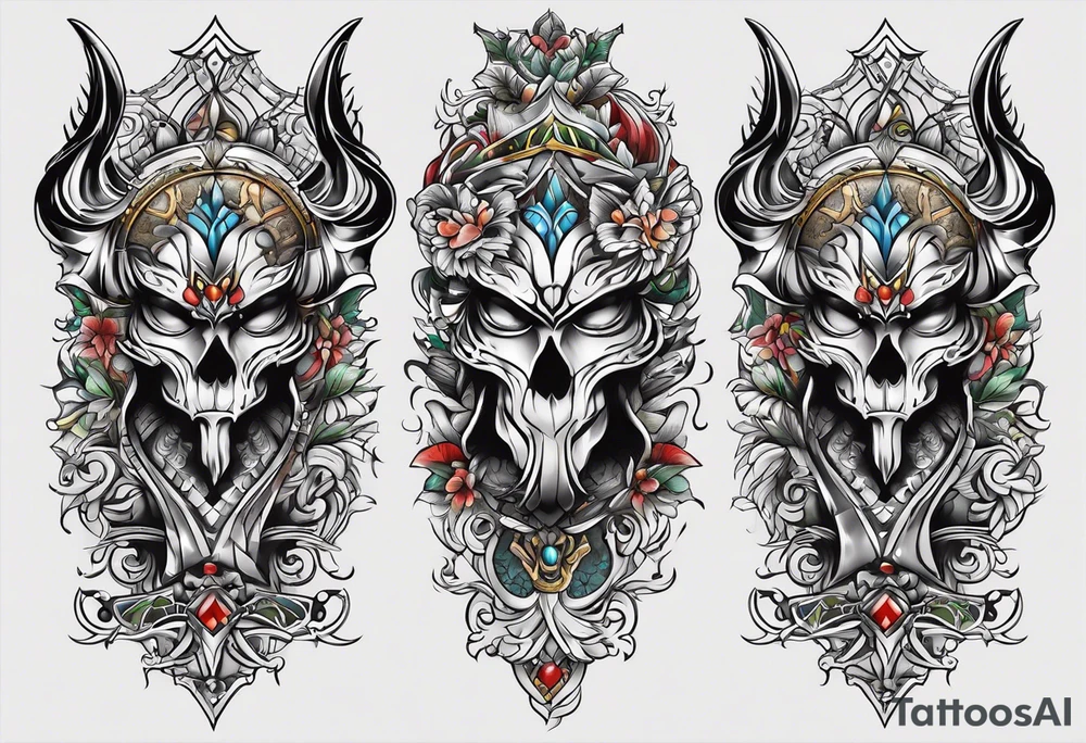 greaves front and back tattoo idea