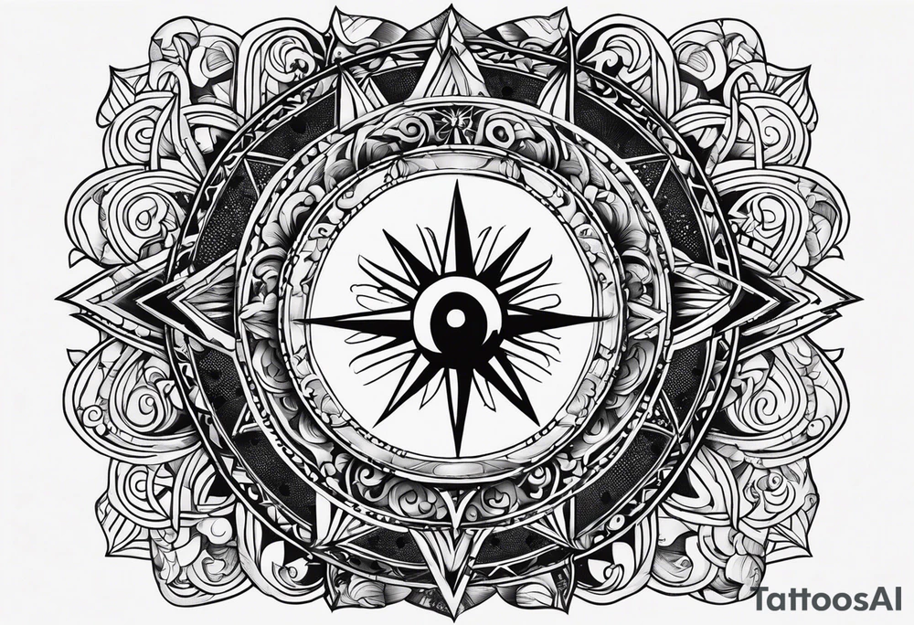 1 small sun, star, moon and the words, "My Blood, Your Blood, Our Blood" tattoo idea