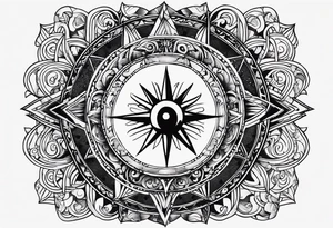 1 small sun, star, moon and the words, "My Blood, Your Blood, Our Blood" tattoo idea