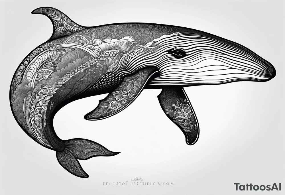 Side profile. whale. tattoo idea