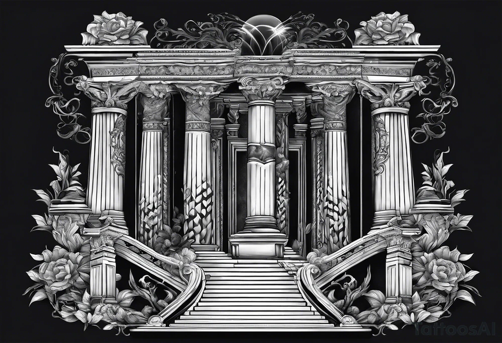 7 stairs leading to Zeus tattoo idea