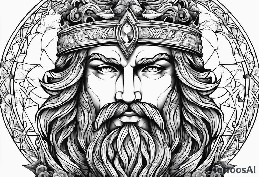 POSEIDON, TRIDENTE Y GEMINIS tattoo idea